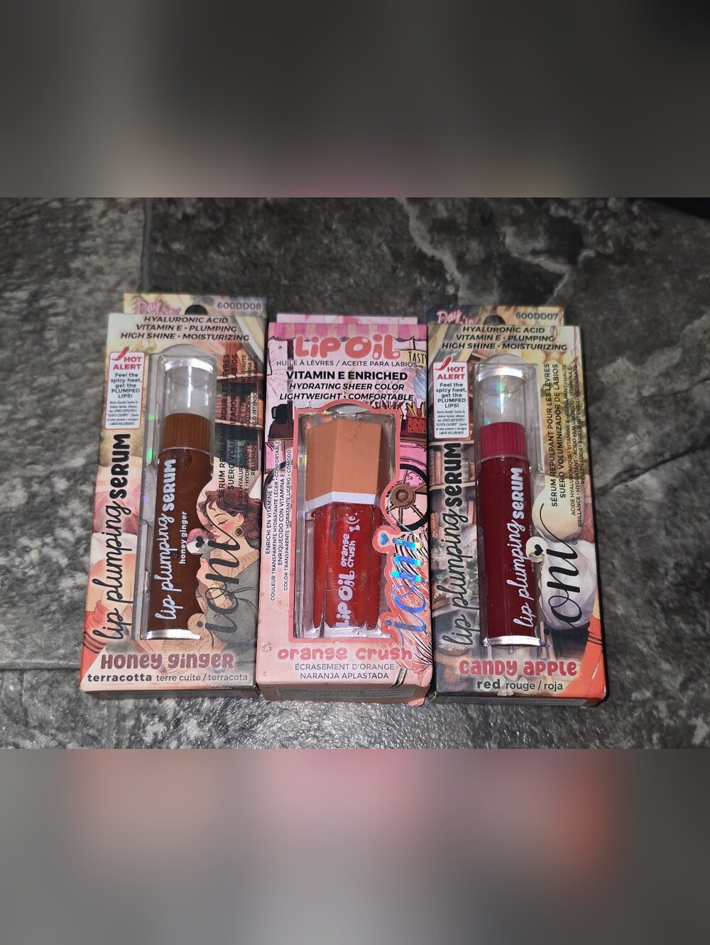 Ioni Lip Plumping Serum- Candy Apple & Honey Ginger + Lip Oil BNIB